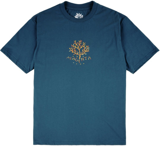  Magenta Skateboards T-shirt Tree Tee Petrol Blue Uomo