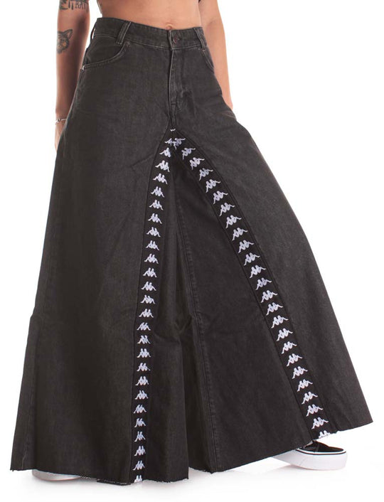  Kappa Pantaloni 222 Banda Bassial Grey Dark Black Donna Nero