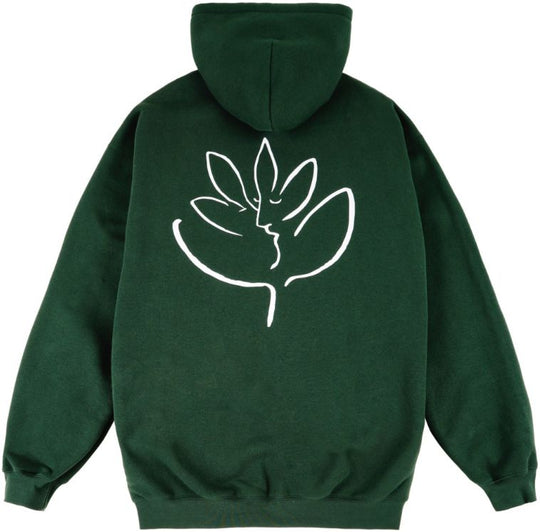  Magenta Skateboards Felpa Le Baiser Zipped Hoodie Forrest Green Uomo Verde