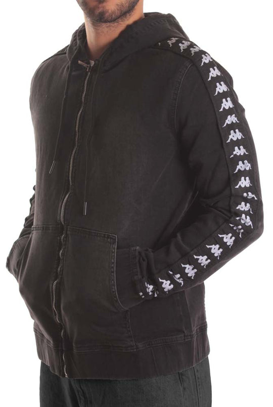  Kappa Giacca 222 Banda Bredei Grey Dark Black Uomo Nero