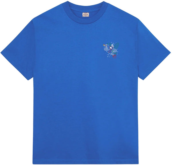 Pass Port t-shirt Karaoke tee royal blue