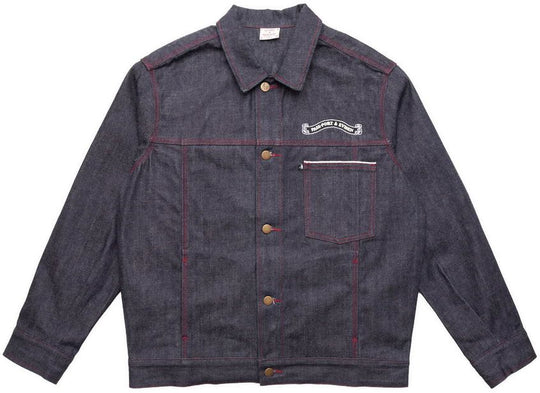  Pass Port Giacca Selvedge Denim Workers Club Jacket Raw Denim Pass-port Uomo Grigio