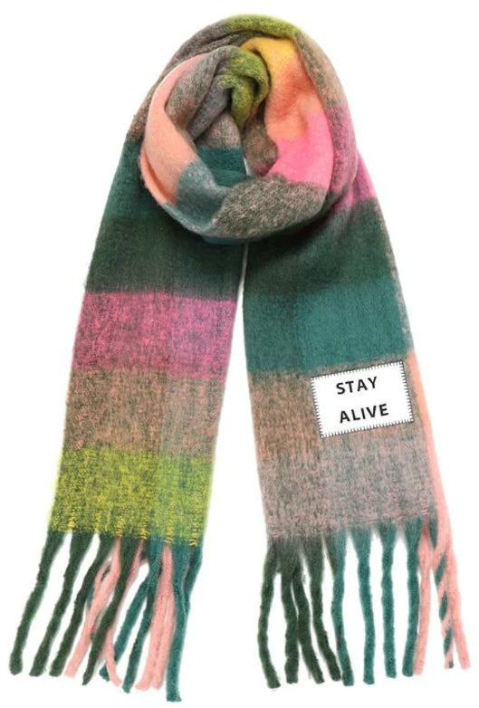  Verb To Do Sciarpa Stay Alive Maxi Scarf Uomo Multicolore