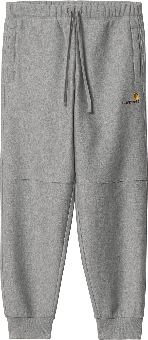 Carhartt WIP pantaloni American Script Jogging Pant grey heather