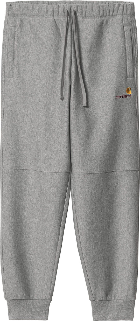  Carhartt Wip Pantaloni American Script Jogging Pant Grey Heather Uomo Grigio
