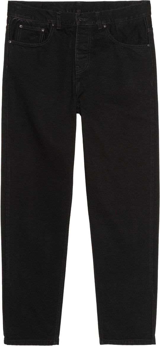  Carhartt Wip Jeans Newel Pant Black One Wash Uomo Nero