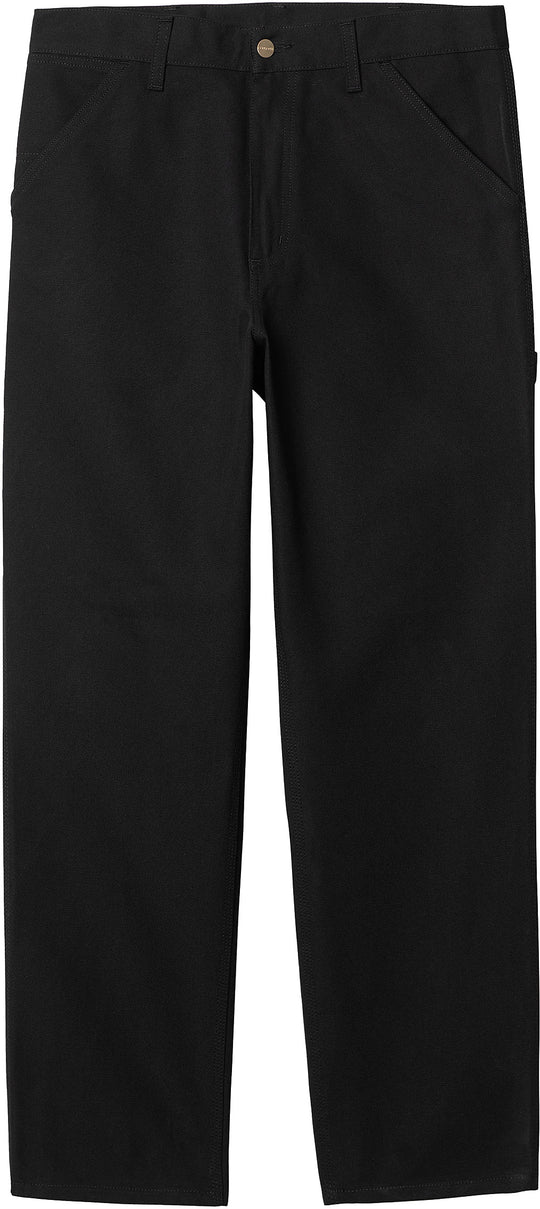  Carhartt Wip Pantalone Single Knee Pant Black Rigid Uomo Nero