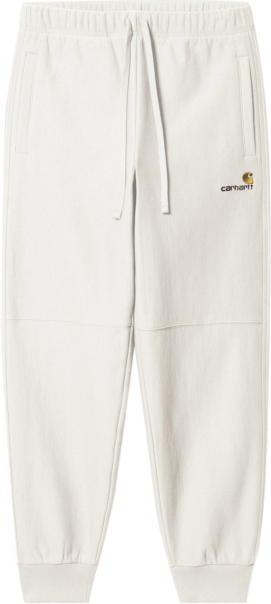  Carhartt Wip Pantaloni American Script Jogging Pant Wax Uomo Bianco