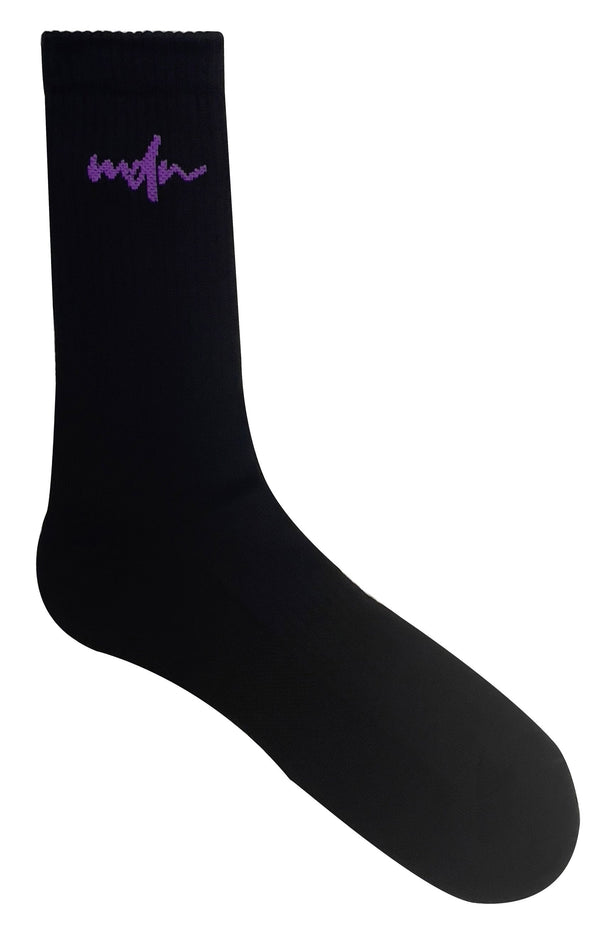 MDN calze Logo Socks black purple