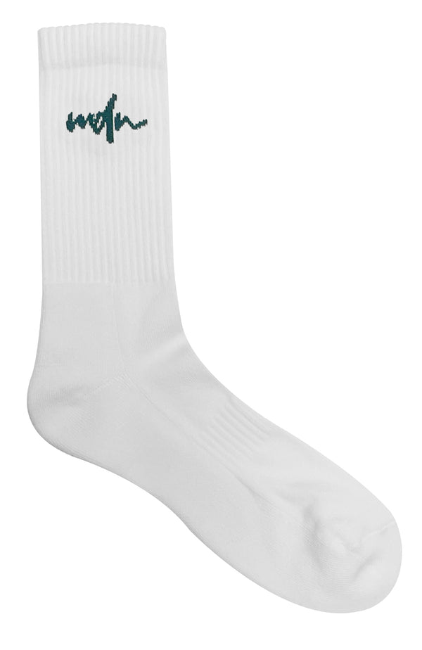 MDN calze Logo Socks white green