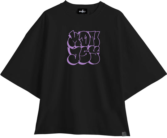  Mdn X Jassart T-shirt Throwup Boxy Tee Black Uomo Nero