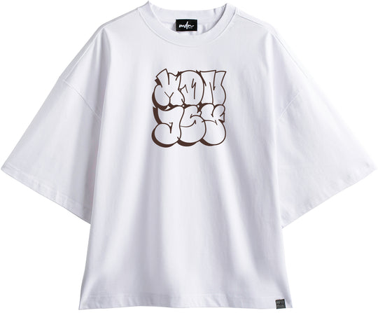  Mdn X Jassart T-shirt Throwup Boxy Tee White Uomo Bianco