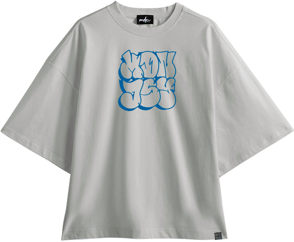 MDN x JASSART t-shirt ThrowUp Boxy Tee grey