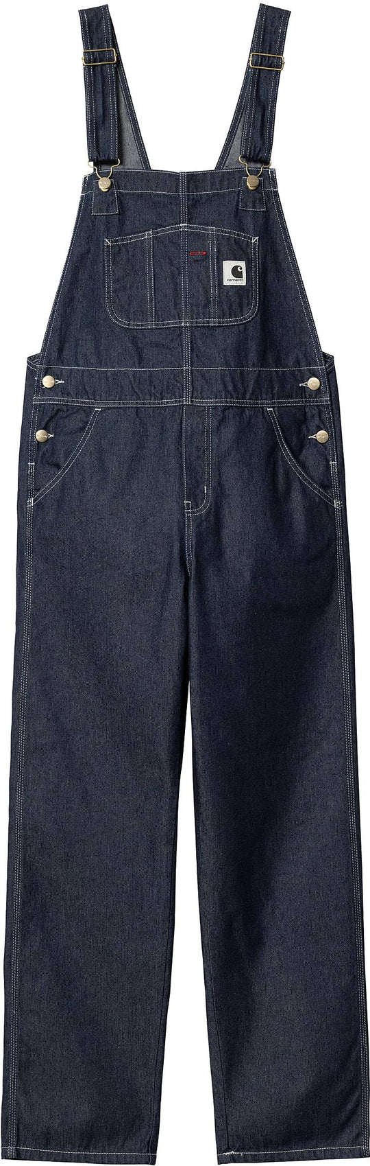  Carhartt Wip Salopette W Bib Overall Straight Blue One Wash Donna