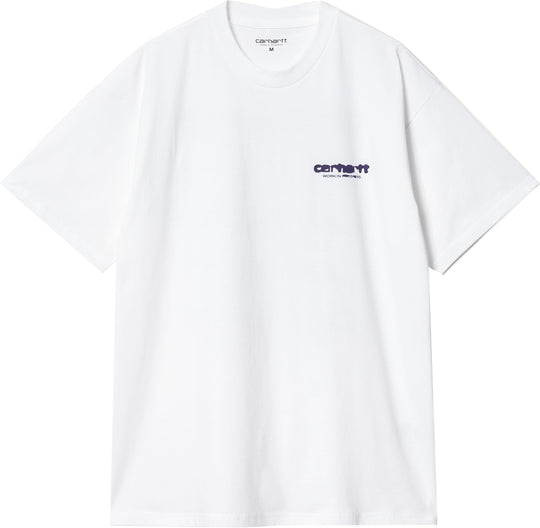  Carhartt Wip T-shirt Ss Ink Bleed T-shirt Organic White Tyrian Uomo Bianco