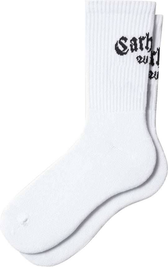  Carhartt Wip Calze Onyx Socks White Black Uomo Bianco