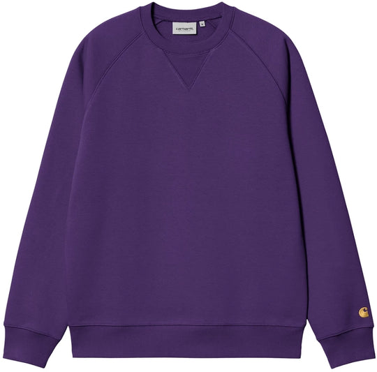  Carhartt Wip Felpa Chase Sweat Tyrian Gold Uomo Viola