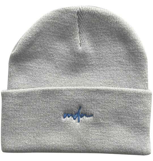  Mdn Cuffia Acrylic Logo Beanie Ice Grey Royal Special_unisex Grigio