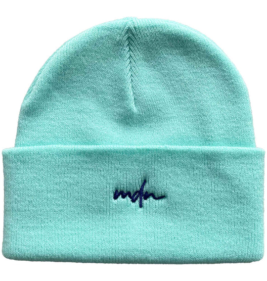  Mdn Cuffia Acrylic Logo Beanie Turquoise Purple Special_unisex Turchese