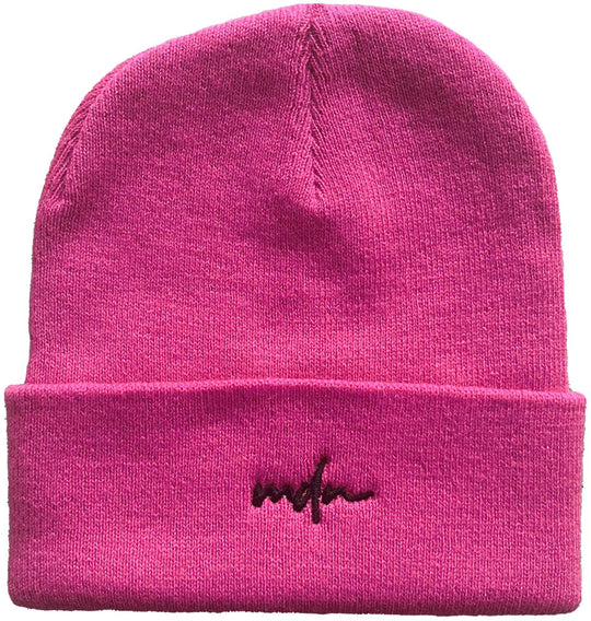  Mdn Cuffia Acrylic Logo Beanie Magenta Black Special_unisex