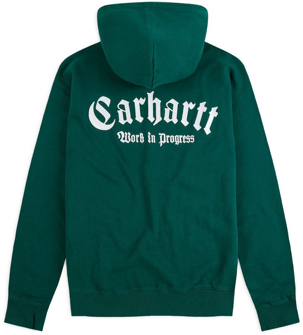 Carhartt Wip felpa Hooded Onyx Script Sweat chervil white