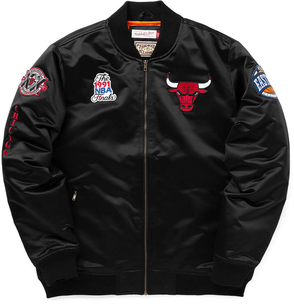 Mitchell & Ness giacca Nba Satin Bomber Jacket Chicago Bulls black