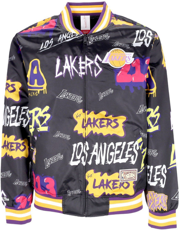 Mitchell & Ness giacca Nba Slap Sticker Reversible Jacket Los Angeles Lakers