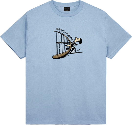  Pass Port T-shirt Maestro Tee Stone Wash Blue Pass-port Uomo