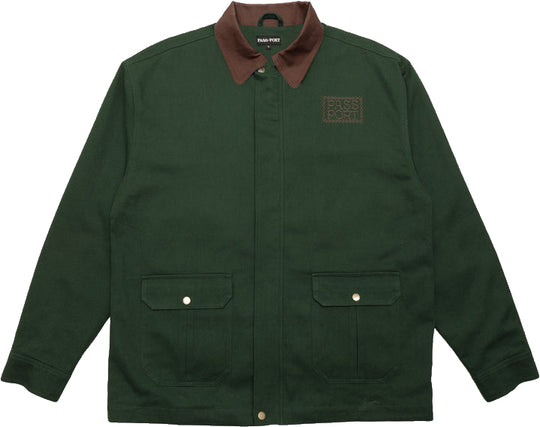  Pass Port Giacca Invasive Logo Yard Jacket Forest Green Pass-port Uomo Verde