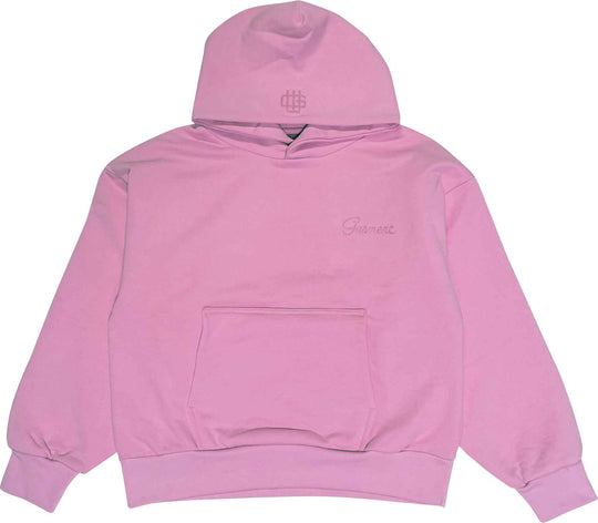  Garment Workshop Felpa Double Layer Embro Hoodie Rosa Pink Uomo