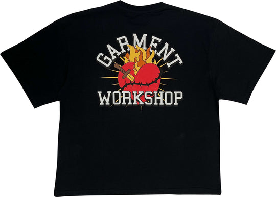  Garment Workshop T-shirt Printed Heart Tee Chaos Black Uomo Nero