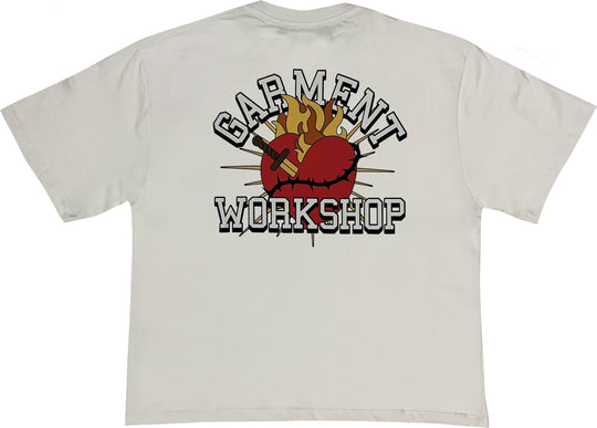  Garment Workshop T-shirt Printed Heart Tee White Uomo Bianco