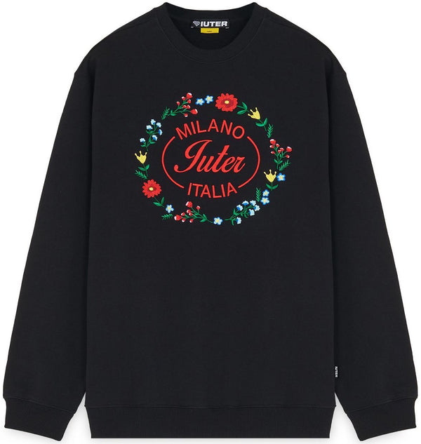 Iuter felpa Milano Flowers Crewneck black