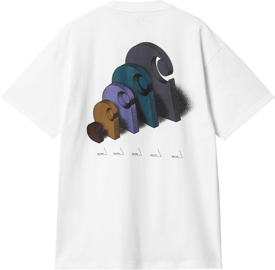  Carhartt Wip T-shirt S/s Diagram C Tee White Uomo Bianco