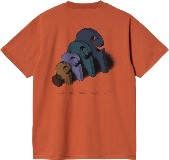  Carhartt Wip T-shirt S/s Diagram C Tee Phoenix Uomo Arancione