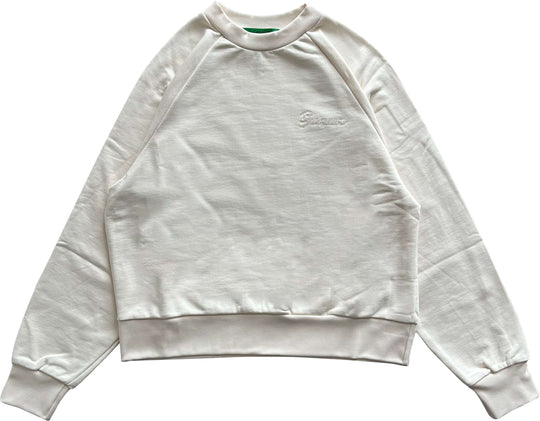  Garment Workshop Felpa Embro Raglan Crew Neck Sweater Heavy Cream Uomo Bianco