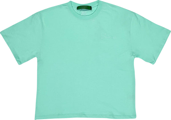 Garment Workshop t-shirt Embroidered Basic tee virdian green