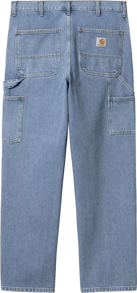 Carhartt Wip Jeans Double Knee Pant Blue Stone Bleached Uomo