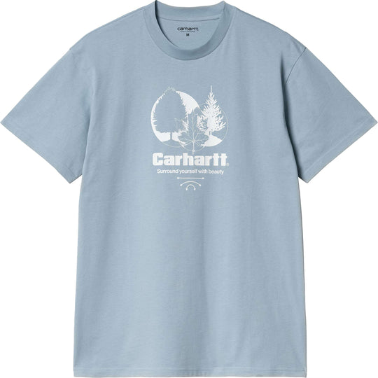  Carhartt Wip T-shirt Ss Surround T-shirt Frosted Blue Uomo