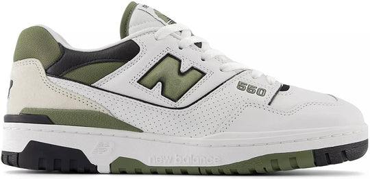  New Balance Scarpe Bb550dob Shoes White Dark Olivine Uomo Bianco