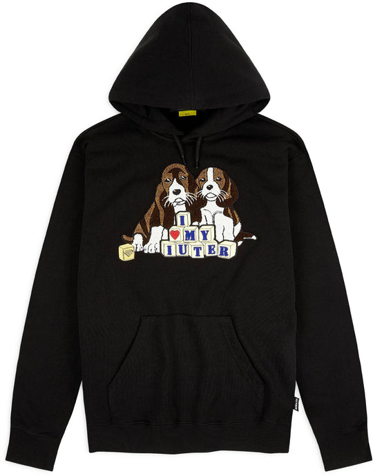  Iuter Felpa Puppies Hoodie Black Uomo Nero