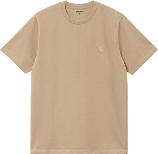  Carhartt Wip T-shirt S/s Chase Tee Sable Gold Uomo Giallo