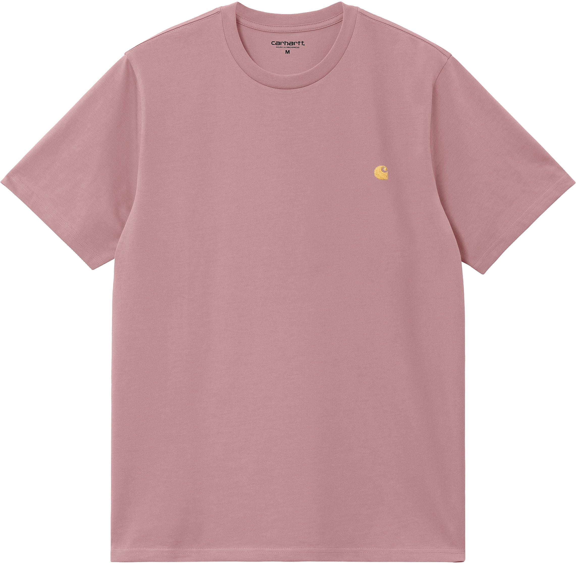 Tシャツ・カットソー Carhartt Pastel pink cotton S/S Chase t-shirt Carhartt WIP Chase T-Shirt in Pale Pink | SVD USA