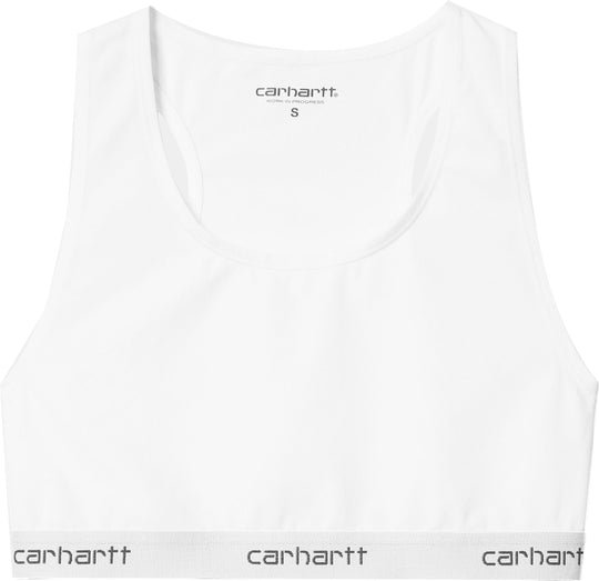  Carhartt Wip W Script Racer Tank White Donna Bianco