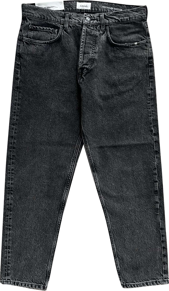  Amish Jeans Jeremiah Denim Black Stone Uomo Nero