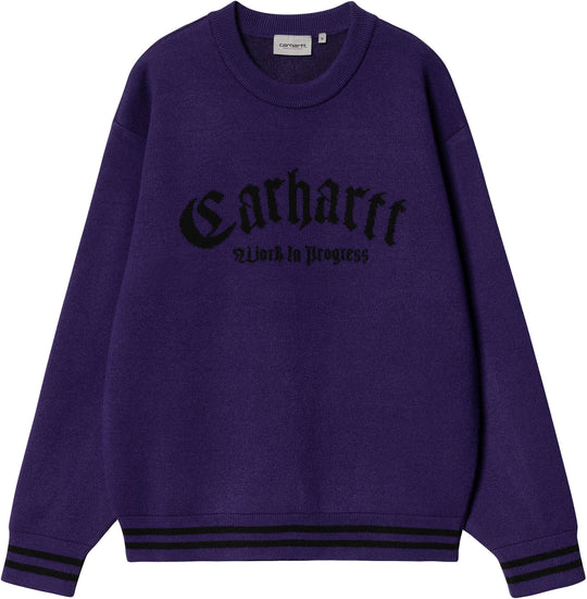  Carhartt Wip Maglione Onyx Sweater Tyrian Black Uomo Viola