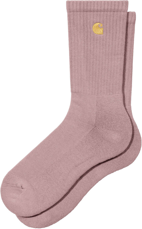  Carhartt Wip Calze Chase Socks Glassy Pink Gold Uomo Rosa