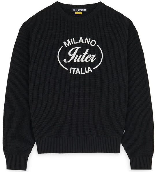  Iuter Maglione Milano Jumper Black Uomo Nero