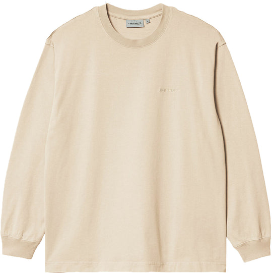  Carhartt Wip T-shirt L/s Marfa Tee Calico Moon Wash Uomo Beige