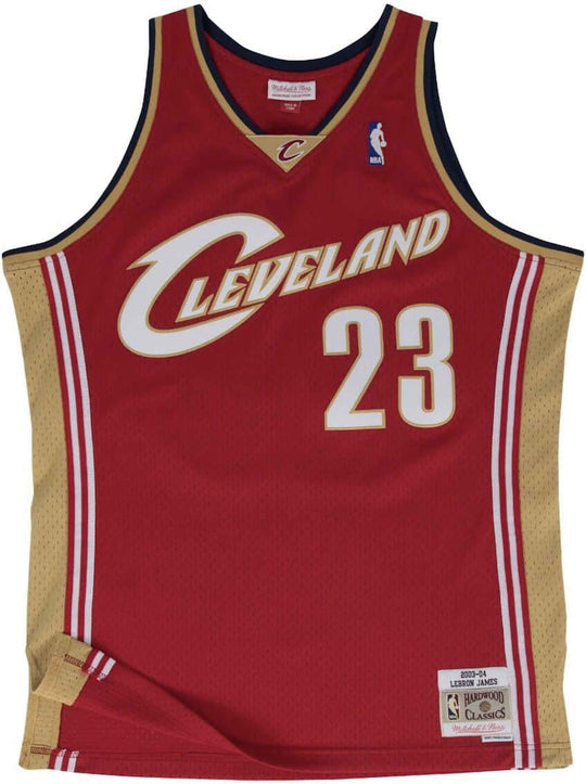  Mitchell & Ness Canotta Nba Swingman Road Jersey Cavaliers 03 Lebron James Red Mitchell E Ness Uomo Rosso